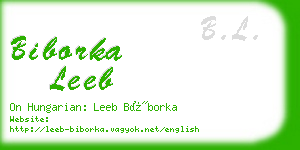 biborka leeb business card